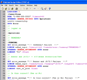 FileLink's script editor